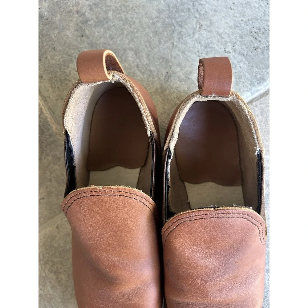 New Red Wing 2143 Romeo Slip On Leather Brown Shoes Mens Size 7.5 VTG USA Vibram